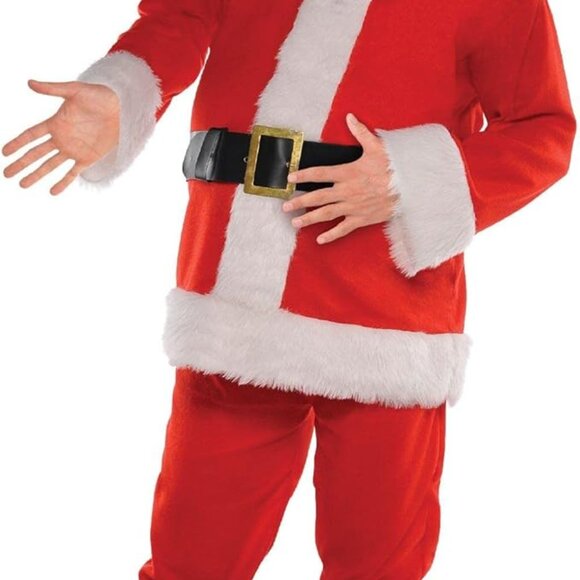 NEW Classic Santa Suit Christmas 1Set 7Pcs Adult Standard Size Up To Size 44 - Picture 4 of 15